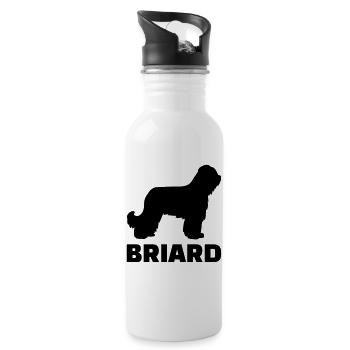 Briard - Water bottle with straw - white - Right