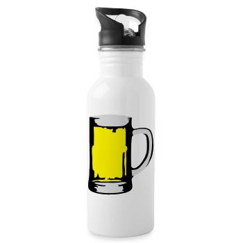 Beer - Water bottle with straw - white - Right