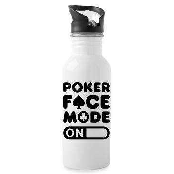 Poker Face Mode - Gourde avec paille intégrée - blanc - Droite
