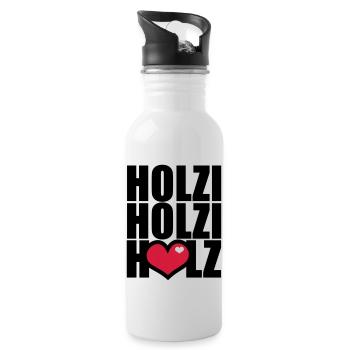 Ich und mein Holz - Water bottle with straw - white - Right