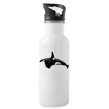 Orca - Water bottle with straw - white - Right