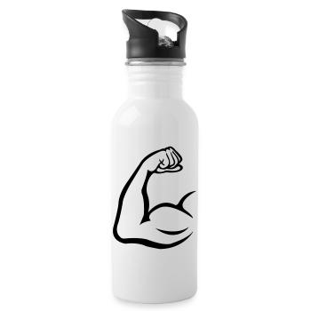 bizeps - Water bottle with straw - white - Right
