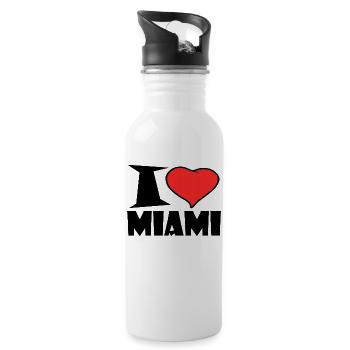 Miami - Water bottle with straw - white - Right