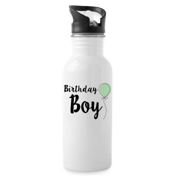 Birthday Boy - Trinkflasche mit integriertem Trinkhalm - Weiß - Rechts