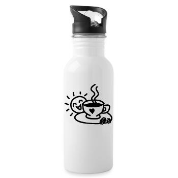 Tasse à café amour - Gourde avec paille intégrée - blanc - Droite