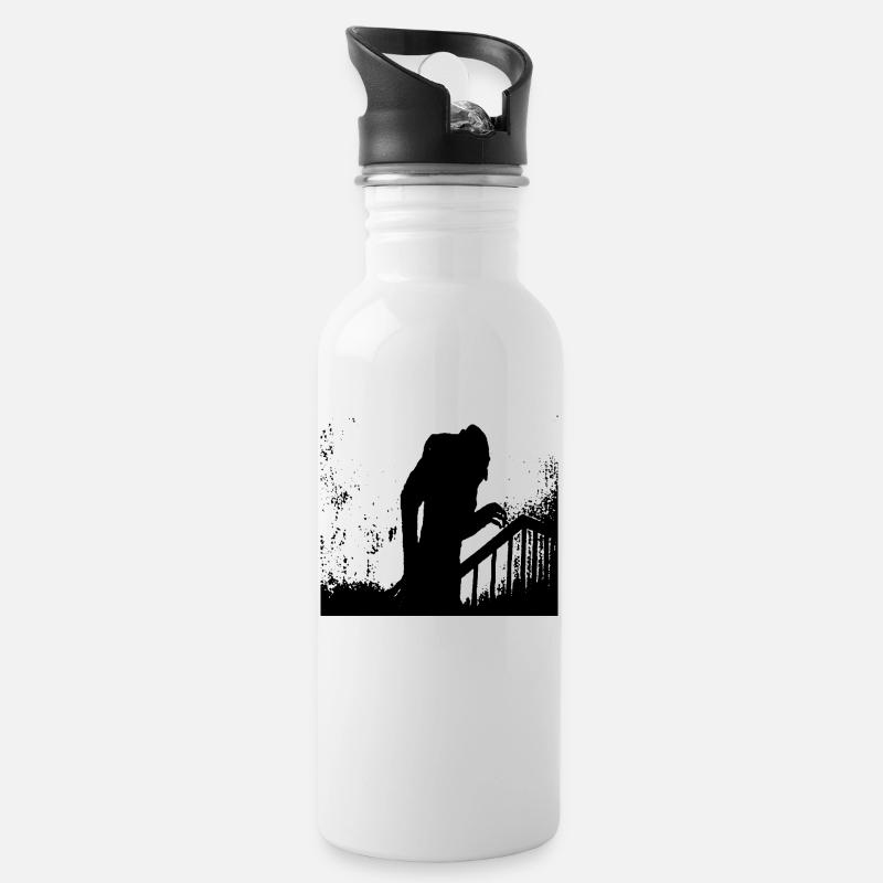 nosferatu - Trinkflasche mit integriertem Trinkhalm - Weiß