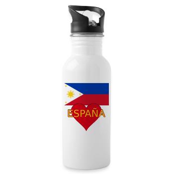 Drapeau Philippines Espagne - Gourde avec paille intégrée - blanc - Droite