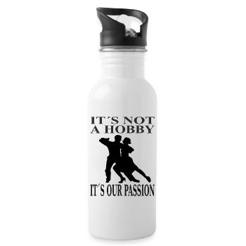 dance dancer dancer dance saying gift tango - Water bottle with straw - white - Right