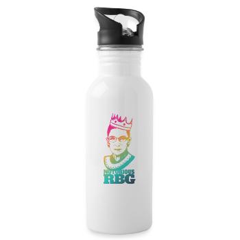 Ruth Bader Ginsburg RBG Court Judge LGBT I dissent - Trinkflasche mit integriertem Trinkhalm - Weiß - Rechts