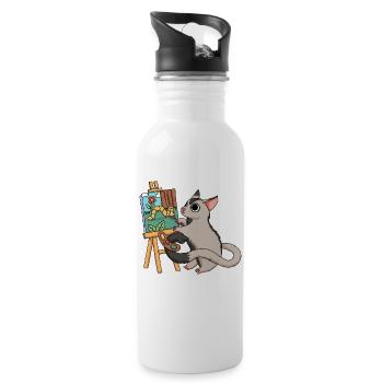 sugarglider artist - Water bottle with straw - white - Right
