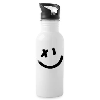 SMILE AND CLIN of OEIL gift humor idea - Water bottle with straw - white - Right