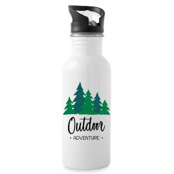 Outdoor Adventure - Trinkflasche mit integriertem Trinkhalm - Weiß - Rechts