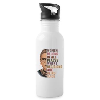 Ruth Bader Ginsburg RBG - Gourde avec paille intégrée - blanc - Droite