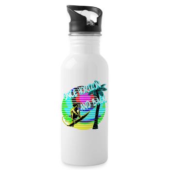 Once horizon and back Surfer Palme - Trinkflasche mit integriertem Trinkhalm - Weiß - Rechts