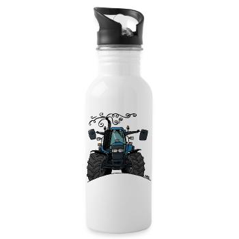 0503 BlueTractor TM115 - Trinkflasche mit integriertem Trinkhalm - Weiß - Rechts