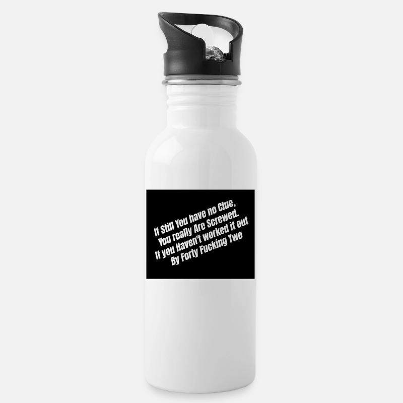 #GuidingTheGalaxy - Trinkflasche mit integriertem Trinkhalm - Weiß