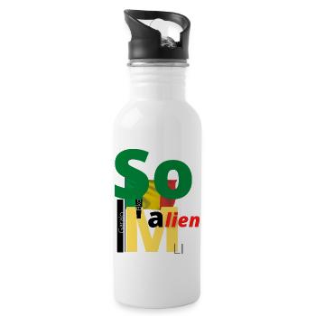 So malien=so malian - Gourde avec paille intégrée - blanc - Droite