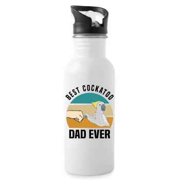 Cockatoo - Water bottle with straw - white - Right
