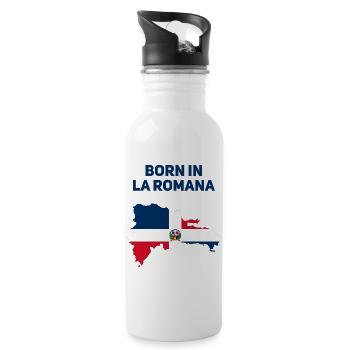 La Romana Dominikanische Republik - Trinkflasche mit integriertem Trinkhalm - Weiß - Rechts