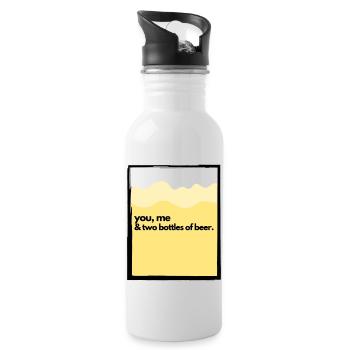 You, Me & Two Bottles of Beer - Water bottle with straw - white - Right