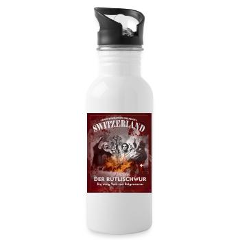Print Swiss Rütli Oath Hoodie or T-Shirt - Water bottle with straw - white - Right