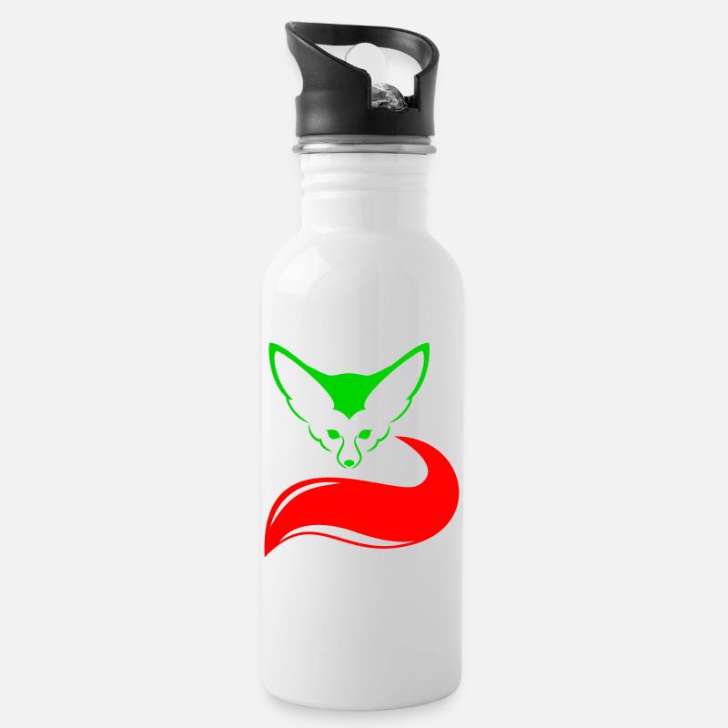 Le Fennec - Gourde avec paille intégrée - blanc
