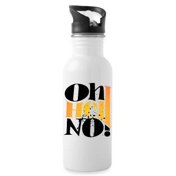 Oh Hell No ! Only One Place - Water bottle with straw - white - Right