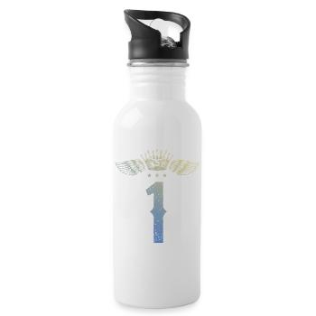 1 Number crown - Water bottle with straw - white - Right