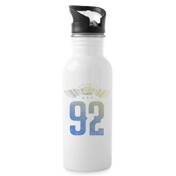 92 Number crown - Water bottle with straw - white - Right