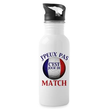 Jour de match - Gourde avec paille intégrée - blanc - Droite