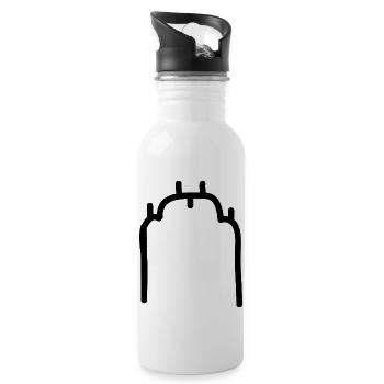 Hund Dog - Trinkflasche mit integriertem Trinkhalm - Weiß - Rechts
