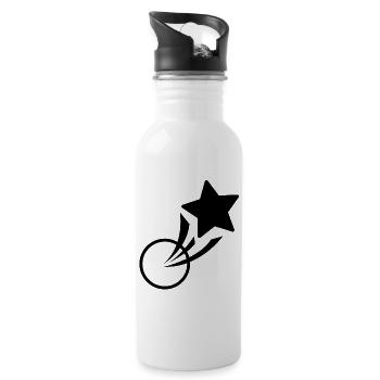 star, shooting star, comet, celestial body - Water bottle with straw - white - Right