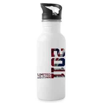ÉDITION LIMITÉE ANGLETERRE 15E ANNIVERSAIRE 2011 UK - Gourde avec paille intégrée - blanc - Droite
