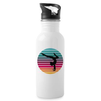 sunset Gymnastik 1 - Trinkflasche mit integriertem Trinkhalm - Weiß - Rechts