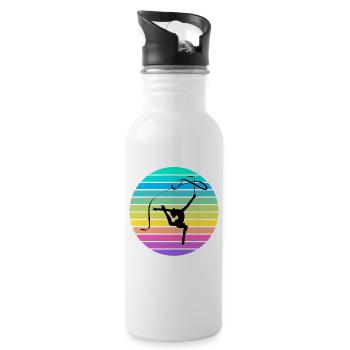 sunset Gymnastik 5 - Trinkflasche mit integriertem Trinkhalm - Weiß - Rechts