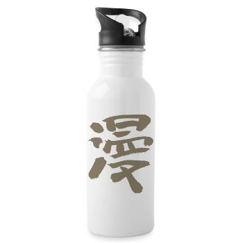 Manga - Water bottle with straw - white - Right