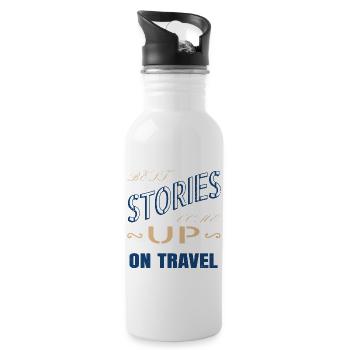 forest animal awesome travel humor hiking funny - Trinkflasche mit integriertem Trinkhalm - Weiß - Rechts