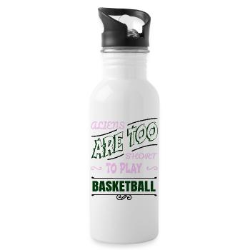 Alien UFO Déclaration Filles Basketball - Gourde avec paille intégrée - blanc - Droite