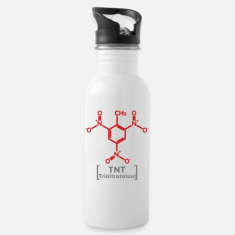 TNT Trinitrotoluène - Gourde avec paille intégrée - blanc