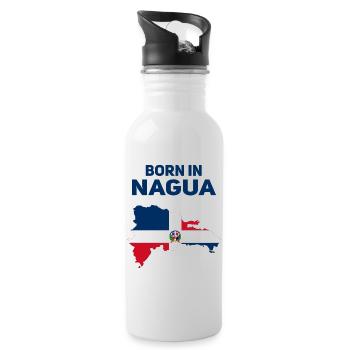 Nagua - Trinkflasche mit integriertem Trinkhalm - Weiß - Rechts