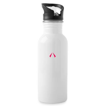Infinity Int. Service & Sicherheit Logo Single - Trinkflasche mit integriertem Trinkhalm - Weiß - Rechts