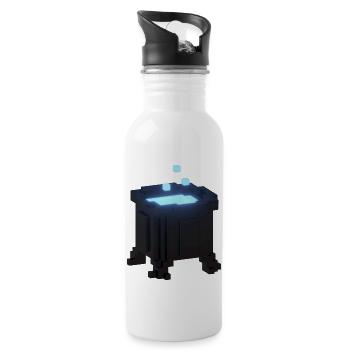 Ocean Blue Fantasy Magic Mug Metal Witch Cauldron - Water bottle with straw - white - Right