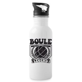Joueur de pétanque Boule Boule pour Bouler Pétanque Boule - Gourde avec paille intégrée - blanc - Droite