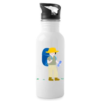 Camping 1 - Gourde avec paille intégrée - blanc - Droite