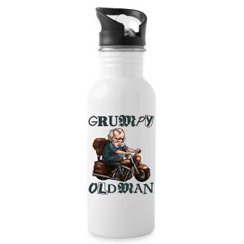 VIEIL HOMME GRINCHEUX - Gourde avec paille intégrée - blanc - Droite