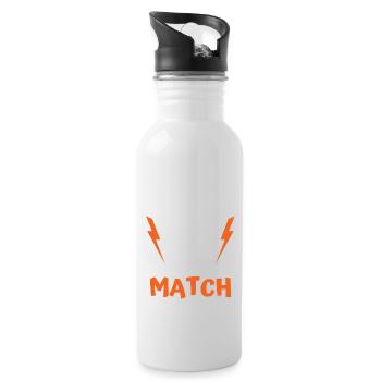 je suis là juste pour le match de foot 2 - Gourde avec paille intégrée - blanc - Droite
