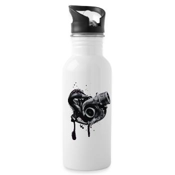 Turboherz Graffiti - Gourde avec paille intégrée - blanc - Droite