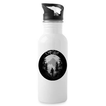 Hiker - Trinkflasche mit integriertem Trinkhalm - Weiß - Rechts