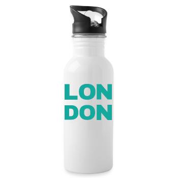 London town - Water bottle with straw - white - Right
