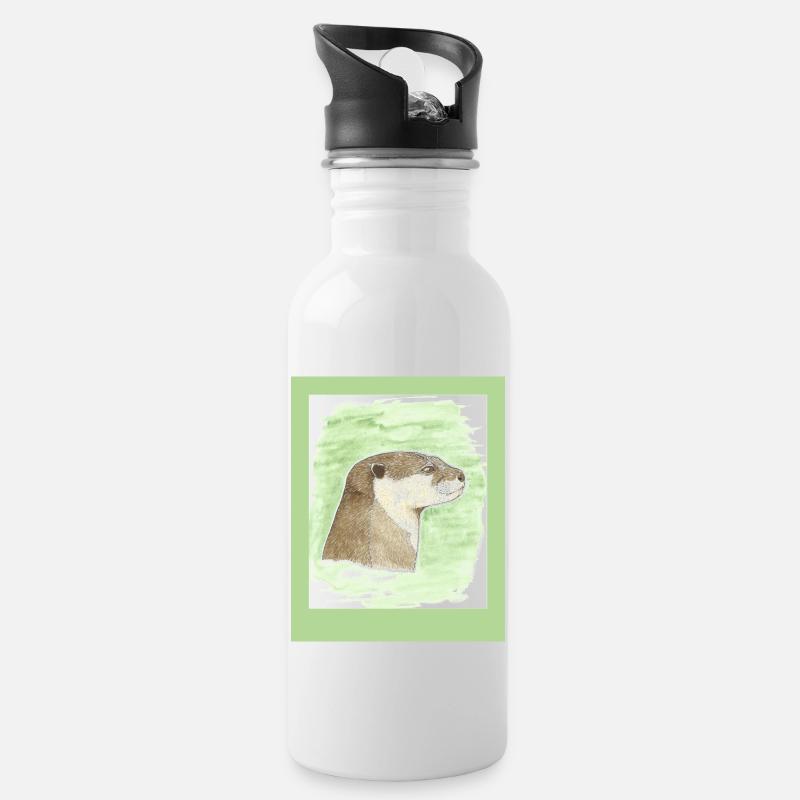 231003 Otter 3 - Water bottle with straw - white